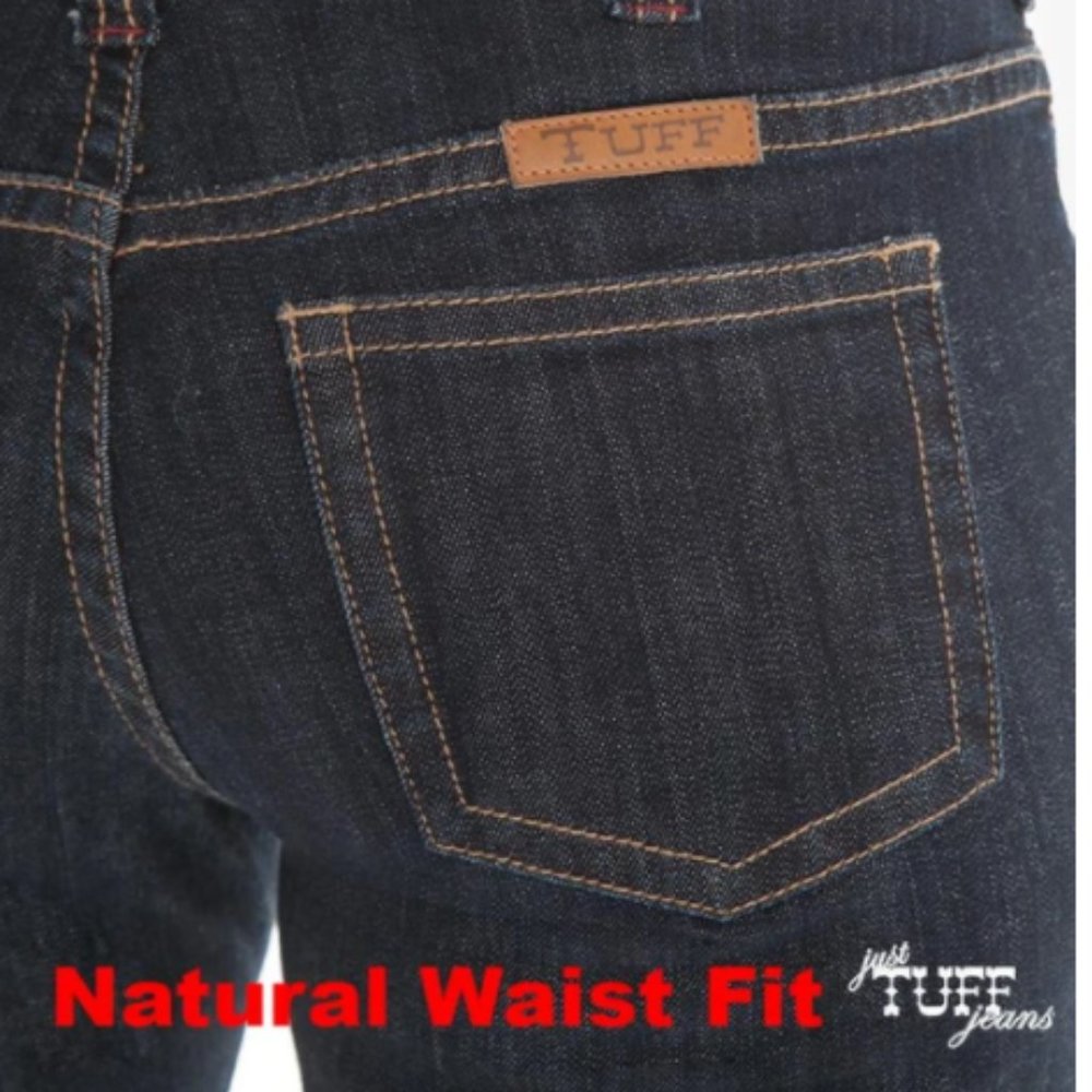 Cowgirl Tuff Women's Dark Wash Boot Cut Jeans - Black/Dark Indigo - Picture 7 of 13